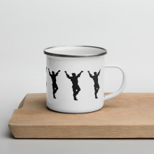 W- Dancing Greek Enamel Mug